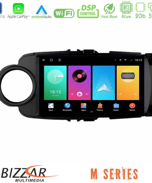 Kimpiris - Bizzar M Series 8Core Android16 2+32GB  Toyota Yaris Navigation Multimedia Tablet 9" (Μαύρο Χρώμα)