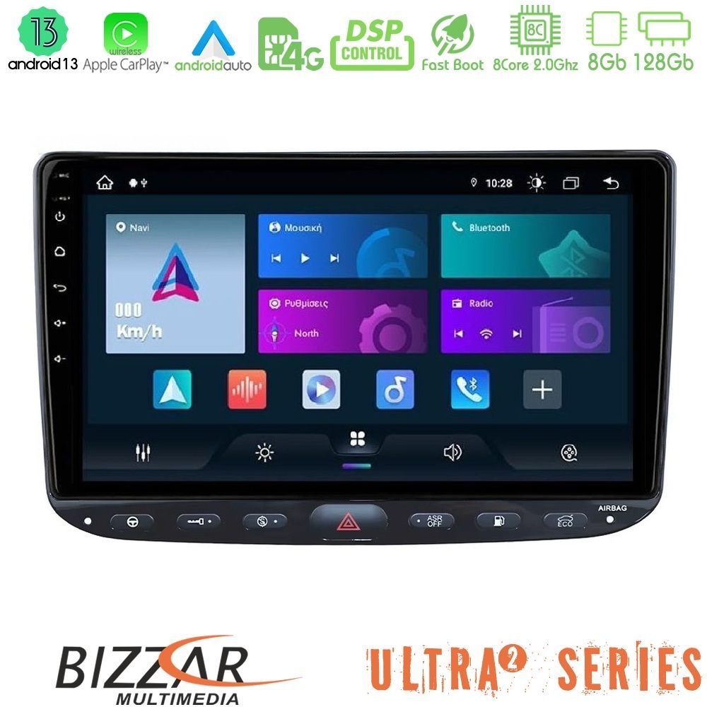 Kimpiris - Bizzar Ultra Series Fiat Punto/ Evo 8core Android13 8+128GB Navigation Multimedia Tablet 9"
