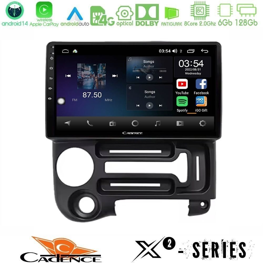 Kimpiris - Cadence X2 Series 8Core Android14 6+128GB Hyundai Atos 1997 – 2010 Navigation Multimedia Tablet 9"