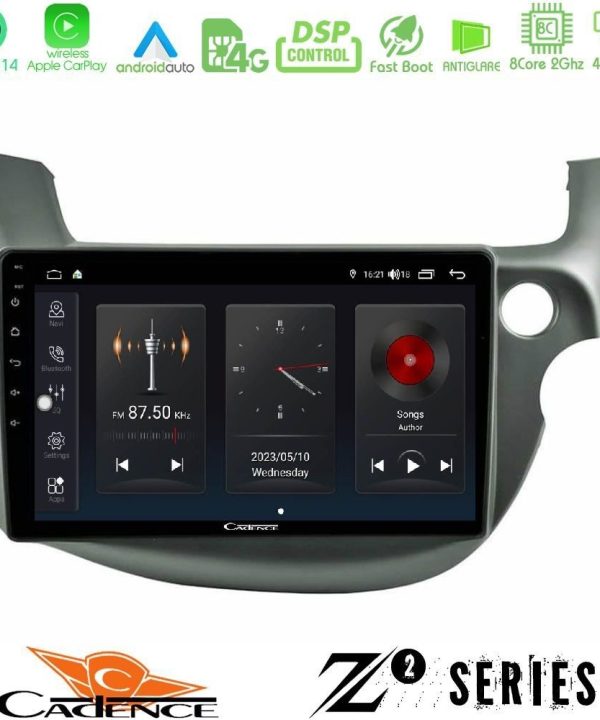 Kimpiris - Cadence Z2 Series 8Core Android14 4+64GB Honda Jazz (Fit) 2009-2013 RHD Navigation Multimedia Tablet 10" Με Carplay & Android Auto