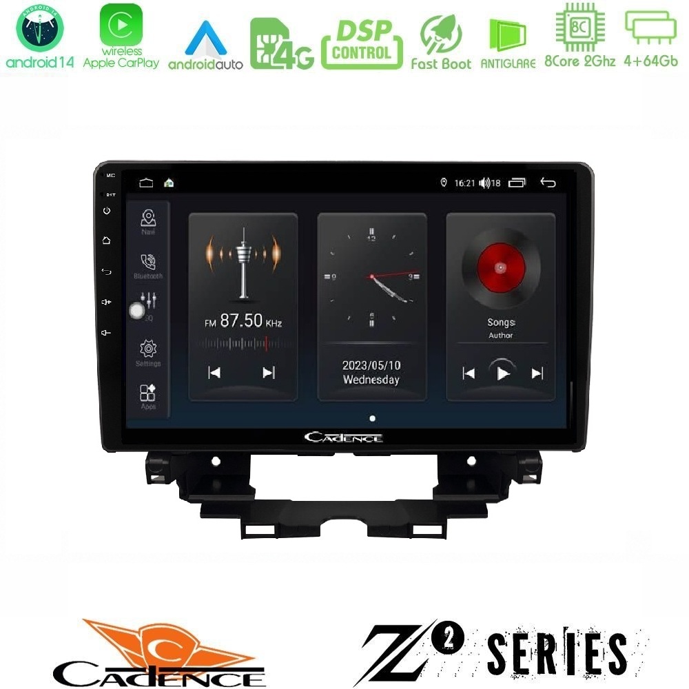 Kimpiris - Cadence Z2 Series 8Core Android14 4+64GB Renault Kangoo / Nissan Townstar Navigation Multimedia Tablet 10" Με Carplay & Android Auto