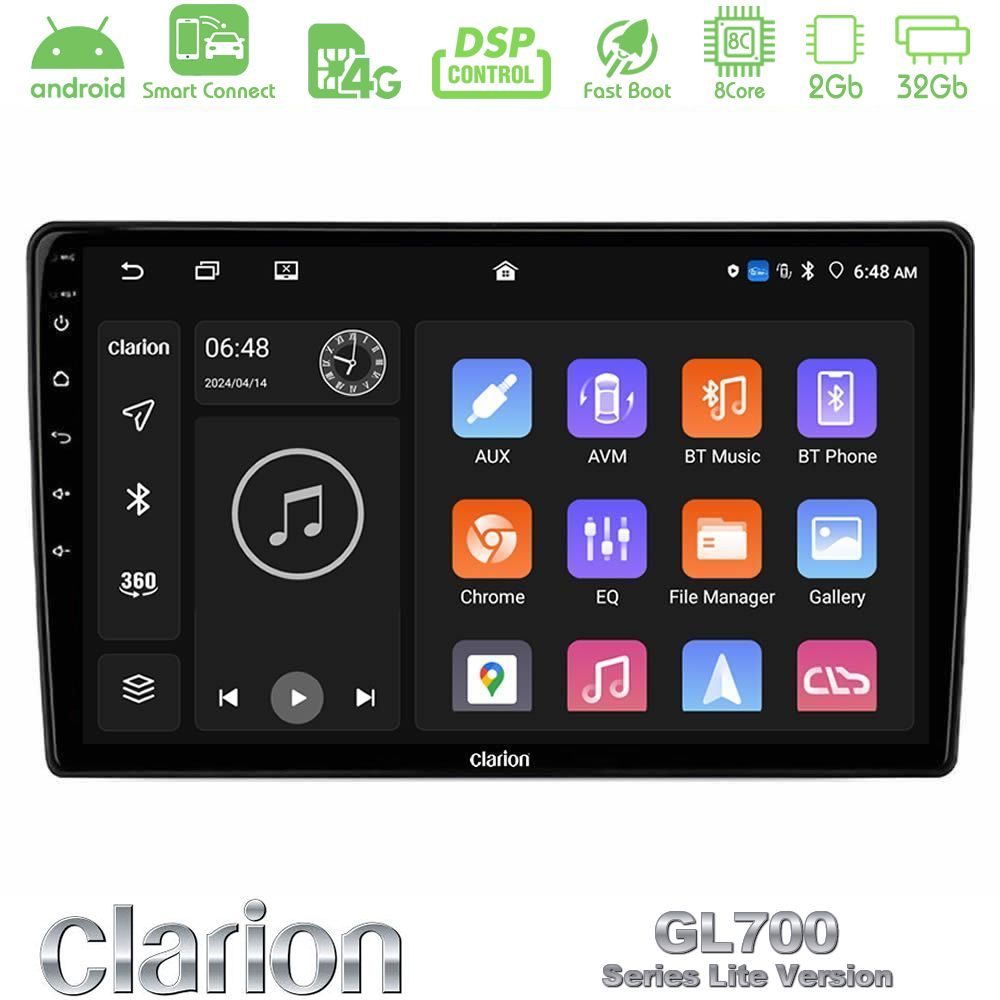 Kimpiris - Clarion GL700 Lite Series 8Core Android ClarionOS 2+32GB Dacia / Renault Navigation Multimedia Tablet 9" Με Carplay & Android Auto