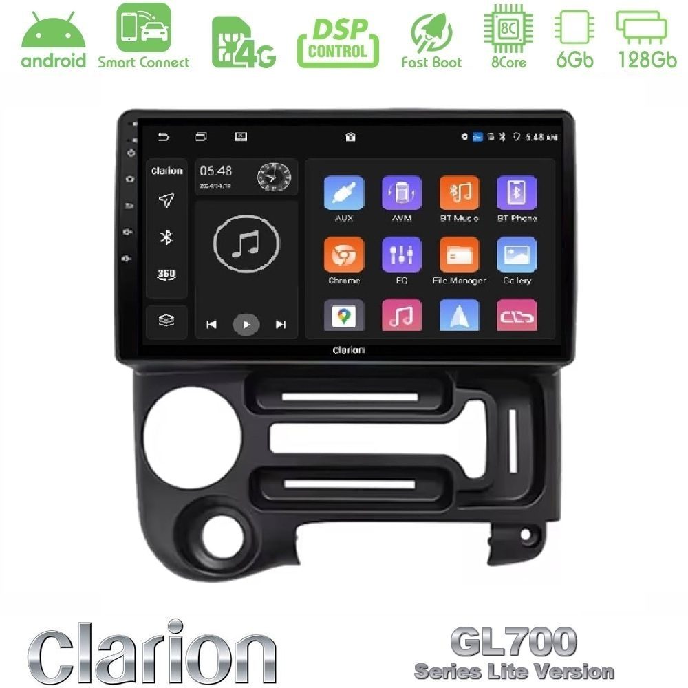 Kimpiris - Clarion GL700 Lite Series 8Core Android ClarionOS 6+128GB Hyundai Atos 1997 – 2010 Navigation Multimedia Tablet 9" Με Carplay & Android Auto
