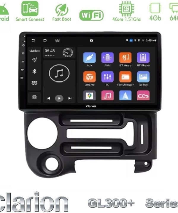 Kimpiris - Clarion GL300+ Series 4Core Android ClarionOS 4+64GB Hyundai Atos 1997 – 2010 Navigation Multimedia Tablet 9"