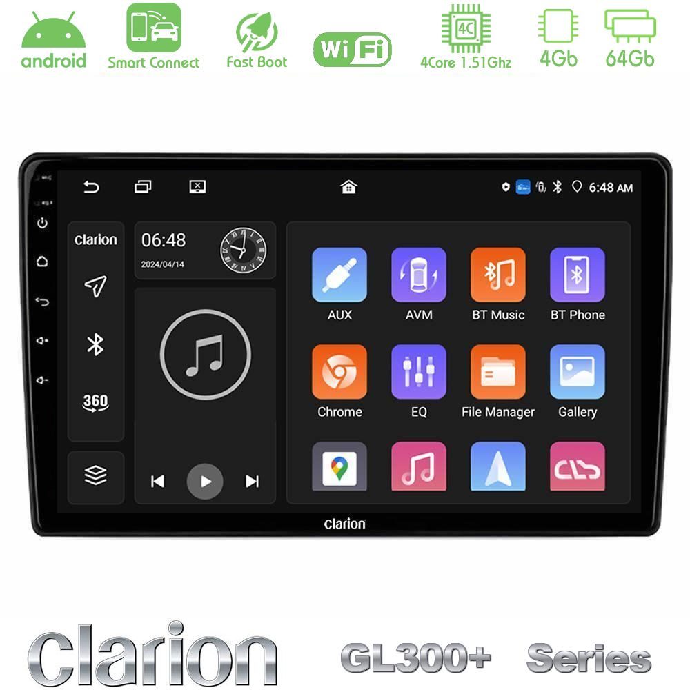 Kimpiris - Clarion GL300+ Series 4Core Android ClarionOS 4+64GB Dacia / Renault Navigation Multimedia Tablet 9"