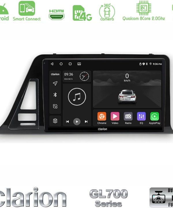 Kimpiris - Clarion GL700 Series 8Core Android ClarionOS 4+64GB Toyota CH-R RHD Navigation Multimedia Tablet 9" Με Carplay & Android Auto