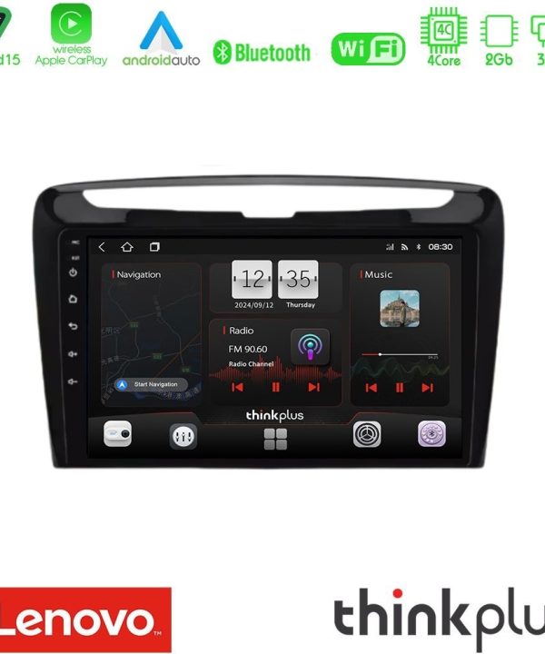 Kimpiris - Lenovo Thinkplus Series 4Core Android15 2+32GB Lancia Ypsilon 2011-2015 Navigation Multimedia Tablet 9" Με Carplay & Android Auto