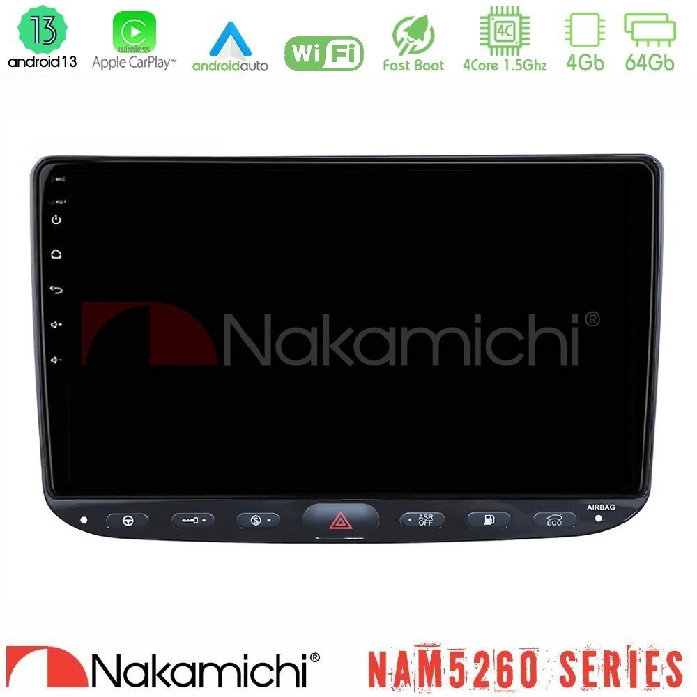 Kimpiris - Nakamichi NAM5260 Series 4Core Android13 4+64GB Fiat Punto/ Evo Navigation Multimedia Tablet 9" Με Carplay & Android Auto