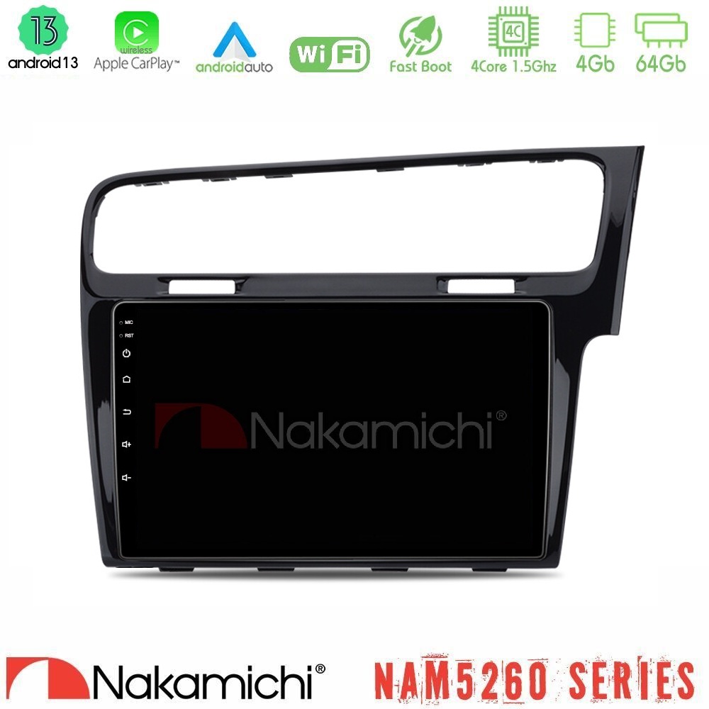 Kimpiris - Nakamichi NAM5260 Series 4Core Android13 4+64GB VW GOLF 7 RHD Navigation Multimedia Tablet 10" Με Carplay & Android Auto