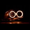 Μπροστινά Φανάρια Set Για Audi A4 B7 04-08 Angel Eyes Black H7/H7 Depo - Image 2