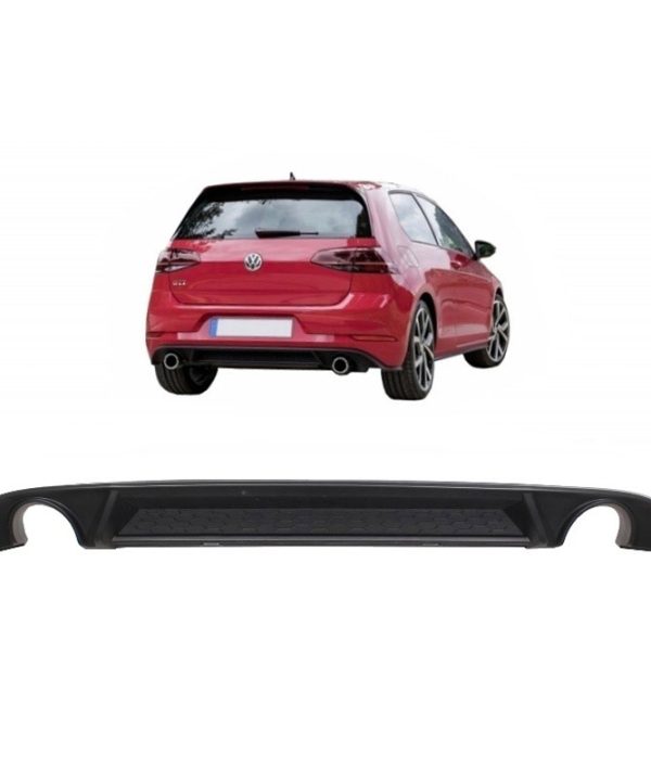 Kimpiris - Diffuser Πίσω Προφυλακτήρα Για VW Golf VII (7) 13-17 GTI Με 2 Μονές Εξατμίσεις Δεξια & Αριστερά Από Abs Πλαστικό 1 Τεμάχιο