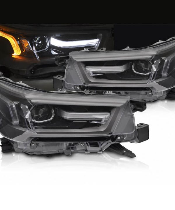 Kimpiris - Μπροστινά Φανάρια Set Για Toyota Hilux 20+ True DRL Black Electrical True Drl Black