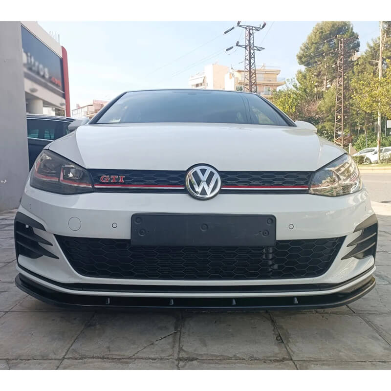 Μπροστινό Spoiler Για VW Golf VII (7.5) 17-20 GTI Έκδοση Μαύρο Γυαλιστερό Χρώμα Από Abs Πλαστικό Α Ποιότητα - Image 2