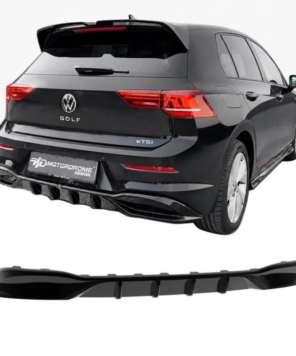 Kimpiris - Diffuser Πίσω Προφυλακτήρα Για VW Golf VIII (8) 2019+ / 8.5 2024+ Facelift Για Standard Έκδοση Προφυλακτήρα Γυαλιστερό Μαύρο Από Abs Πλαστικό