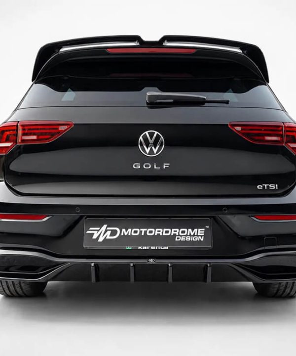 Alternative view of Diffuser Πίσω Προφυλακτήρα Για VW Golf VIII (8) 2019+ / 8.5 2024+ Facelift Για Standard Έκδοση Προφυλακτήρα Γυαλιστερό Μαύρο Από Abs Πλαστικό