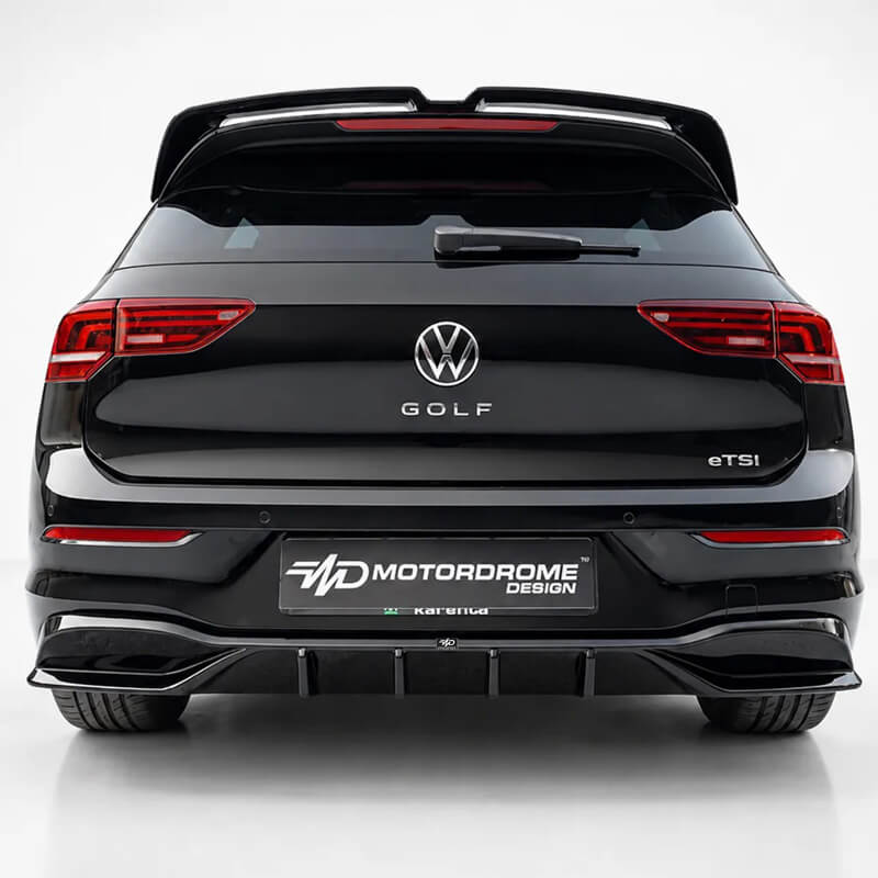 Diffuser Πίσω Προφυλακτήρα Για VW Golf VIII (8) 2019+ / 8.5 2024+ Facelift Για Standard Έκδοση Προφυλακτήρα Γυαλιστερό Μαύρο Από Abs Πλαστικό - Image 2