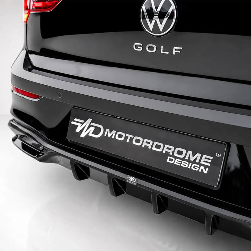 Diffuser Πίσω Προφυλακτήρα Για VW Golf VIII (8) 2019+ / 8.5 2024+ Facelift Για Standard Έκδοση Προφυλακτήρα Γυαλιστερό Μαύρο Από Abs Πλαστικό - Image 3