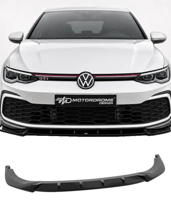 Kimpiris - Μπροστινό Spoiler Για VW Golf VIII (8) 19+ GTI / GTE / R-Line Έκδοση Μαύρο Γυαλιστερό Χρώμα Από Abs Πλαστικό