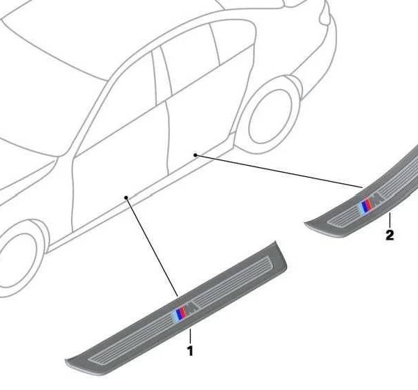 Alternative view of Εσωτερικά Μασπιέ Πόρτας Για Bmw 5 F10 / F11 ///M Look 4 Τεμάχια