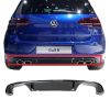 Kimpiris - Diffuser Πίσω Προφυλακτήρα Για VW Golf VII (7) 13-17 R-Line Με 2 Διπλές Εξατμίσεις Δεξια & Αριστερά Γυαλιστερό Μαύρο Από Abs Πλαστικό 1 Τεμάχιο