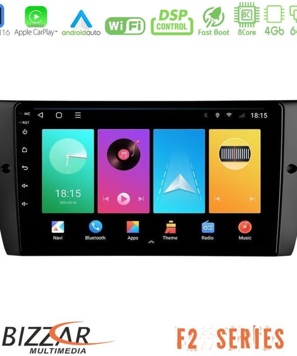 Kimpiris - Bizzar F2 Series 8Core Android16 4+64GB  BMW 3 Series  2006-2011 Navigation Multimedia Tablet 9"