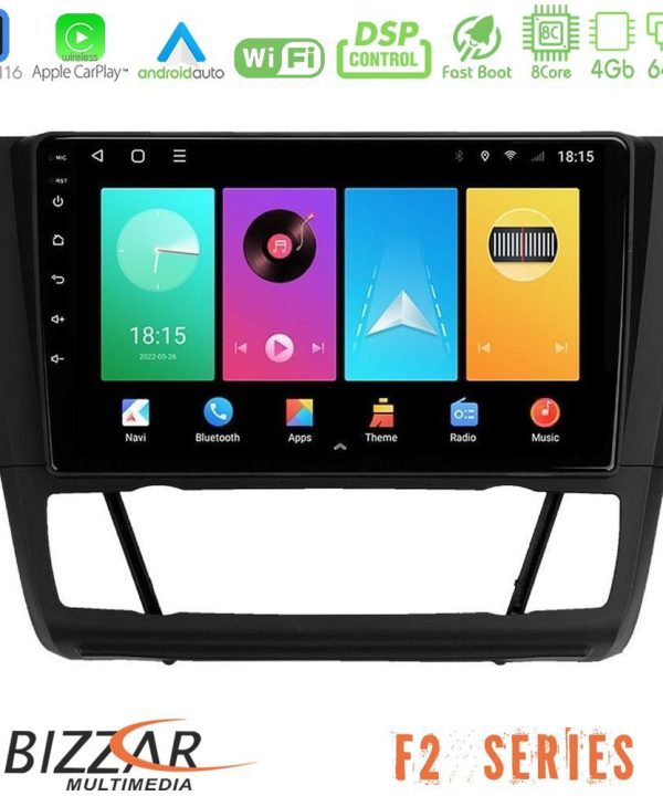 Kimpiris - Bizzar F2 Series 8Core Android16 4+64GB  BMW 1Series  E81/E82/E87/E88 (AUTO A/C) Navigation Multimedia Tablet 9"