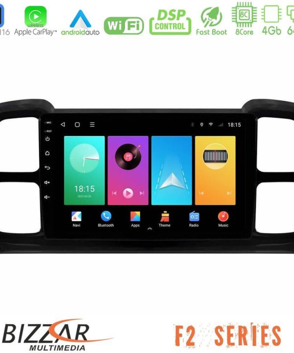 Kimpiris - Bizzar F2 Series 8Core Android16 4+64GB  Citroen DS5 Aircross 2017-2021 Navigation Multimedia Tablet 9"