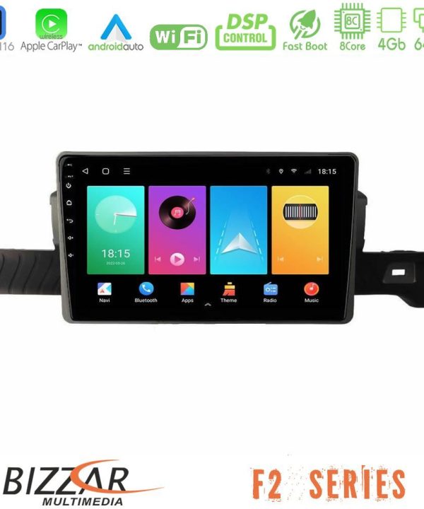 Kimpiris - Bizzar F2 Series 8Core Android16 4+64GB Citroen C3 You 2025-> Navigation Multimedia Tablet 9"