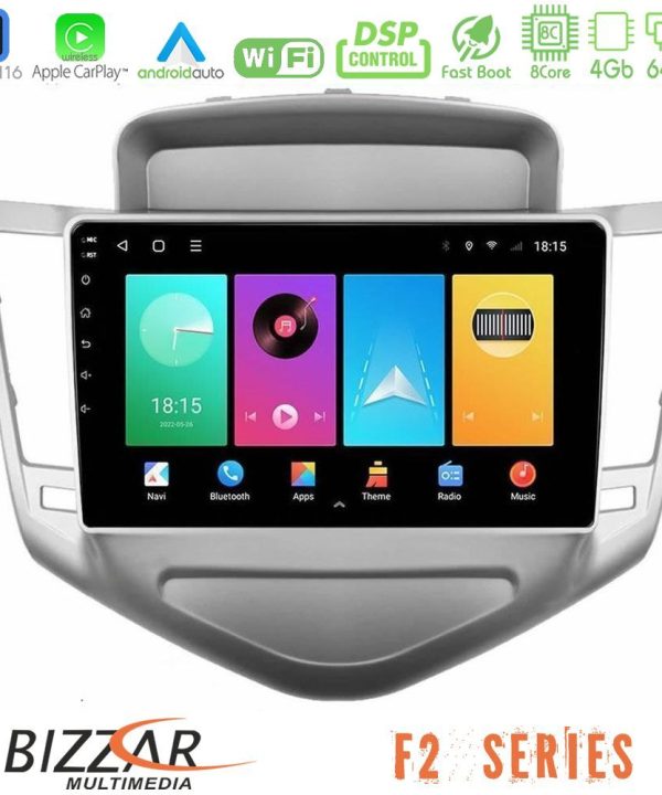 Kimpiris - Bizzar F2 Series 8Core Android16 4+64GB  Chevrolet Cruze 2009-2012 Navigation Multimedia Tablet 9"