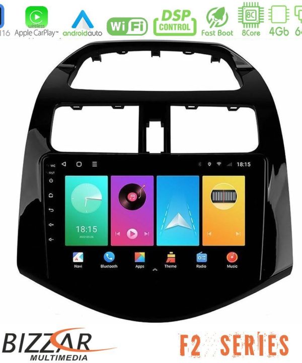 Kimpiris - Bizzar F2 Series 8Core Android16 4+64GB  Chevrolet Spark 2009-2015 Navigation Multimedia Tablet 9"