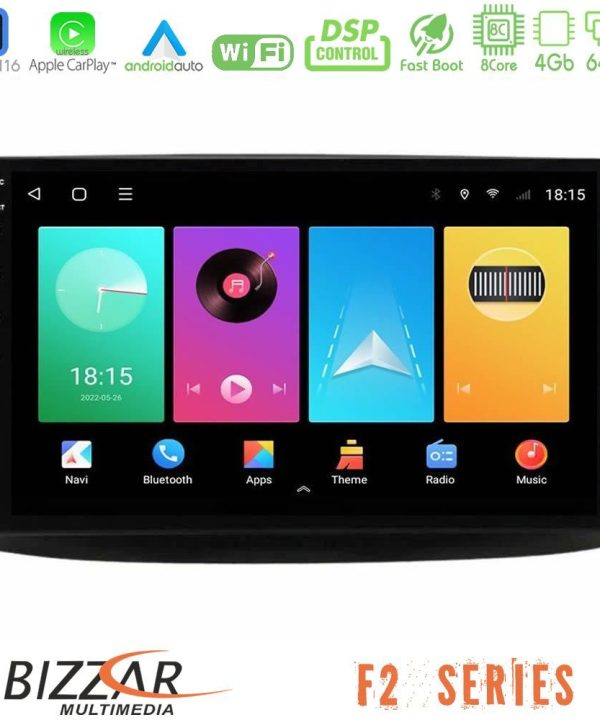 Kimpiris - Bizzar F2 Series 8Core Android16 4+64GB  Chevrolet Aveo 2006-2010 Navigation Multimedia Tablet 9"