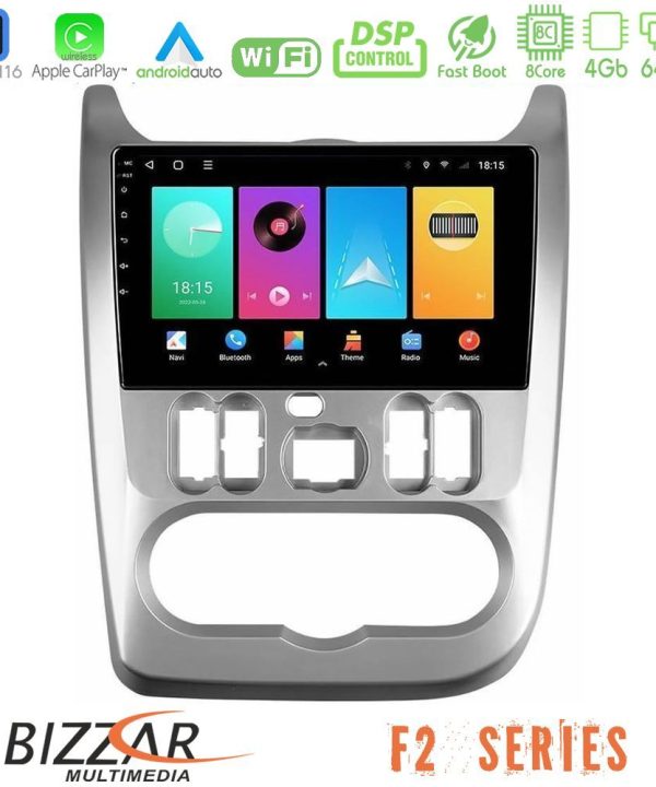 Kimpiris - Bizzar F2 Series 8Core Android16 4+64GB  Dacia Duster/Sandero/Logan Navigation Multimedia Tablet 9"
