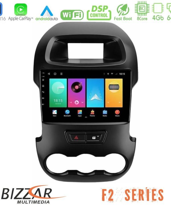 Kimpiris - Bizzar F2 Series 8Core Android16 4+64GB  Ford Ranger 2012-2016 Navigation Multimedia Tablet 9"