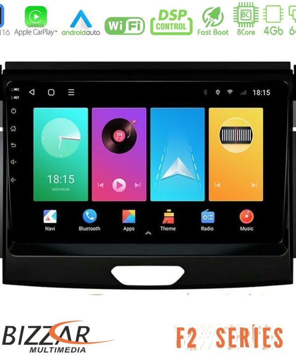 Kimpiris - Bizzar F2 Series 8Core Android16 4+64GB  Ford Ranger 2017-2022 Navigation Multimedia Tablet 9"