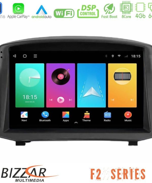 Kimpiris - Bizzar F2 Series 8Core Android16 4+64GB  Ford Fiesta 2008-2012 Navigation Multimedia Tablet 9" (Oem Style)