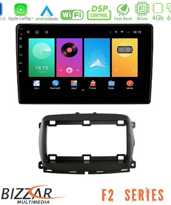 Kimpiris - Bizzar F2 Series 8Core Android16 4+64GB   Fiat 500 2016> Navigation Multimedia Tablet 9"