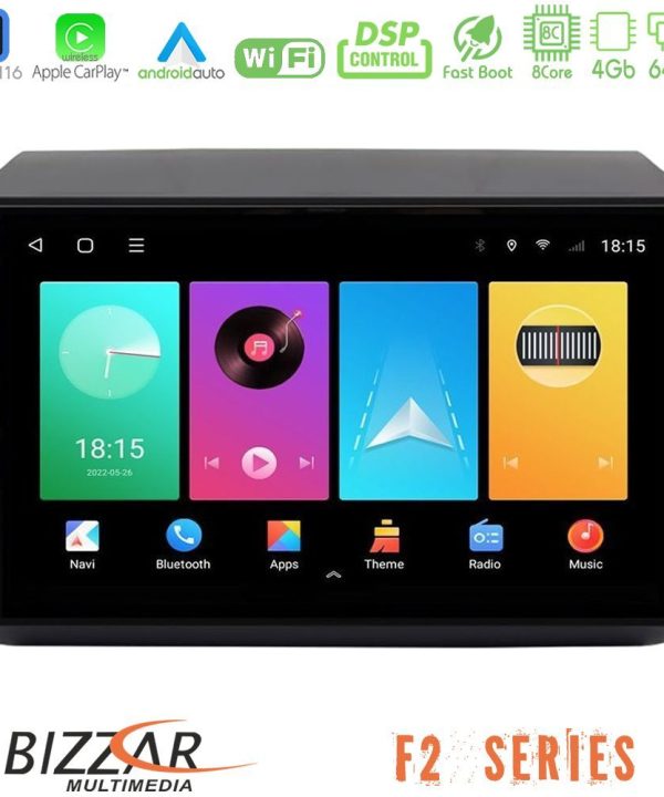 Kimpiris - Bizzar F2 Series 8Core Android16 4+64GB  Fiat Ducato/Citroen Jumper/Peugeot Boxer 2011-2021 Navigation Multimedia Tablet 9"