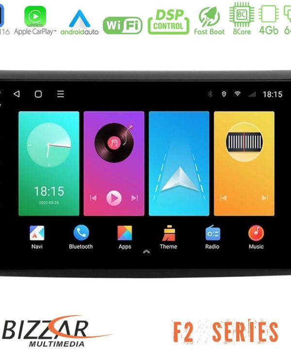 Kimpiris - Bizzar F2 Series 8Core Android16 4+64GB  Fiat Bravo Navigation Multimedia Tablet 9"
