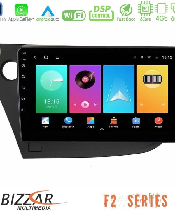 Kimpiris - Bizzar F2 Series 8Core Android16 4+64GB  Honda Insight 2009-2015 Navigation Multimedia Tablet 9"