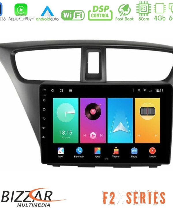 Kimpiris - Bizzar F2 Series 8Core Android16 4+64GB  Honda Civic Hatchback 2012-2015 Navigation Multimedia Tablet 9"