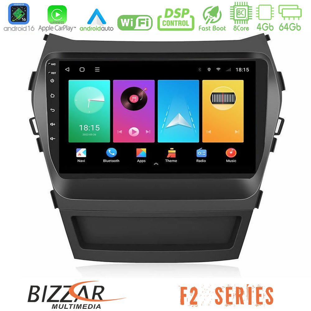Kimpiris - Bizzar F2 Series 8Core Android16 4+64GB Hyundai iX45 2012-2017 Navigation Multimedia Tablet 9"