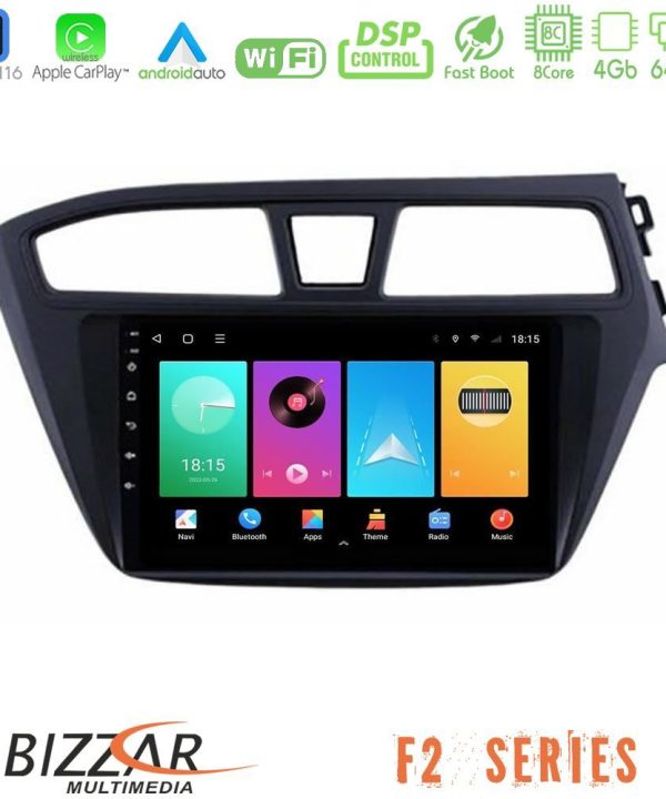 Kimpiris - Bizzar F2 Series 8Core Android16 4+64GB Hyundai i20 2014-2018 RHD Navigation Multimedia Tablet 9"