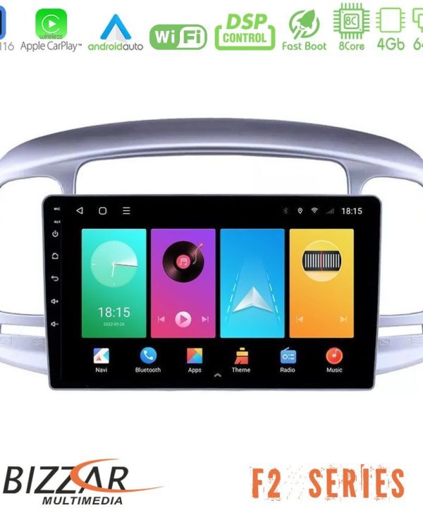 Kimpiris - Bizzar F2 Series 8Core Android16 4+64GB  Hyundai Accent 2006-2011 Navigation Multimedia Tablet 9"