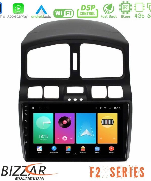 Kimpiris - Bizzar F2 Series 8Core Android16 4+64GB Hyundai Santa Fe 2000-2006 Navigation Multimedia Tablet 9"
