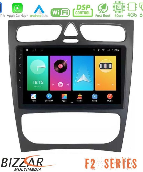 Kimpiris - Bizzar F2 Series 8Core Android16 4+64GB  Mercedes C Class (W203) Navigation Multimedia Tablet 9"