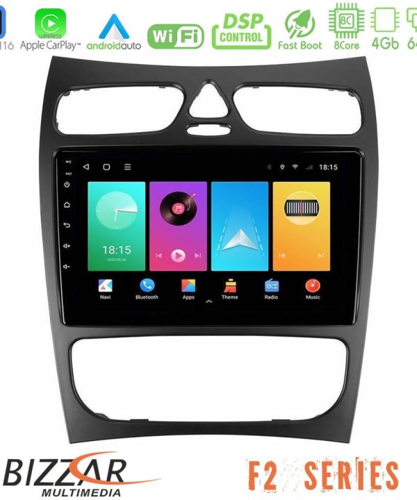 Kimpiris - Bizzar F2 Series 8Core Android16 4+64GB  Mercedes CLK Class W209 2000-2004 Navigation Multimedia Tablet 9"