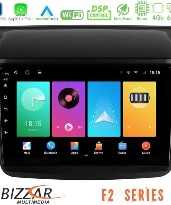Kimpiris - Bizzar F2 Series 8Core Android16 4+64GB  Mitsubishi L200 Navigation Multimedia Tablet 9"