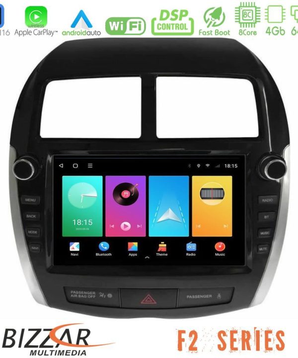 Kimpiris - Bizzar F2 Series 8Core Android16 4+64GB  Mitsubishi ASX 2013-2018 Navigation Multimedia Tablet 9"