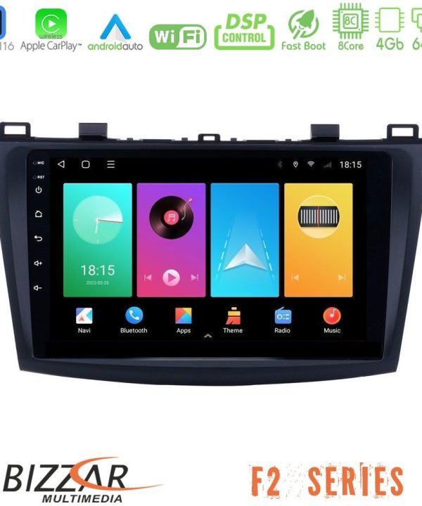 Kimpiris - Bizzar F2 Series 8Core Android16 4+64GB  Mazda 3 2009-2014 Navigation Multimedia Tablet 9"