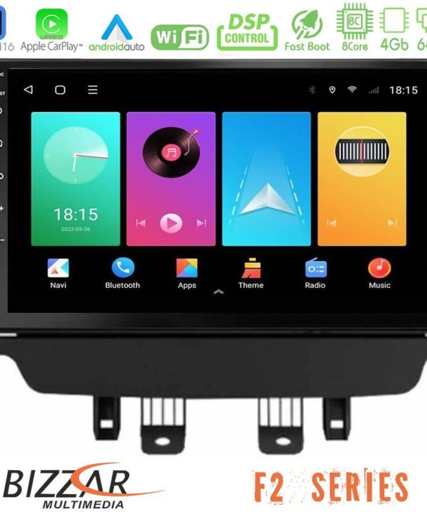 Kimpiris - Bizzar F2 Series 8Core Android16 4+64GB  Mazda 2 2014-2021 Navigation Multimedia Tablet 9"